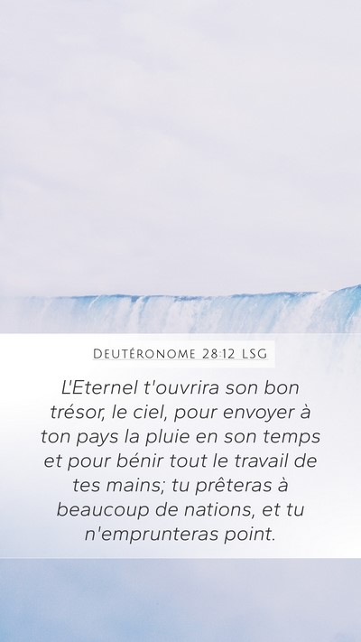 Deutéronome 28:12 LSG Bible Verse Image