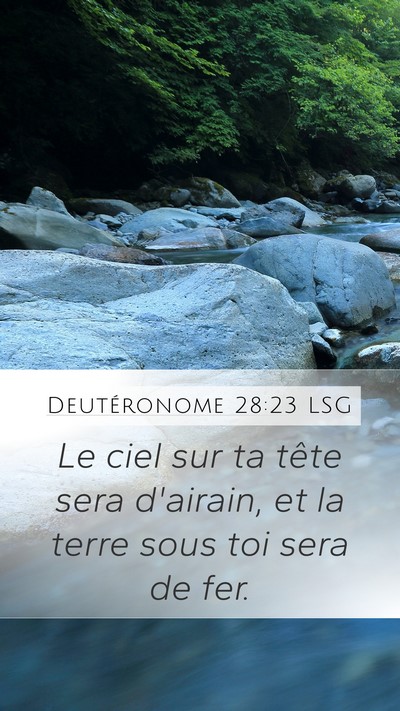 Deutéronome 28:23 LSG Bible Verse Image