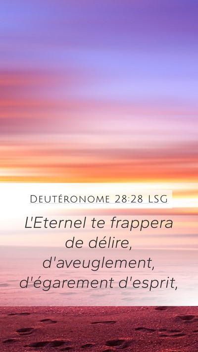 Deutéronome 28:28 LSG Bible Verse Image