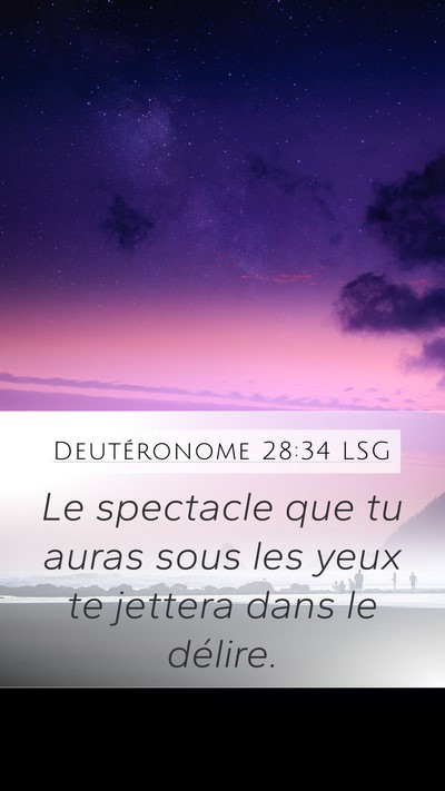 Deutéronome 28:34 LSG Bible Verse Image