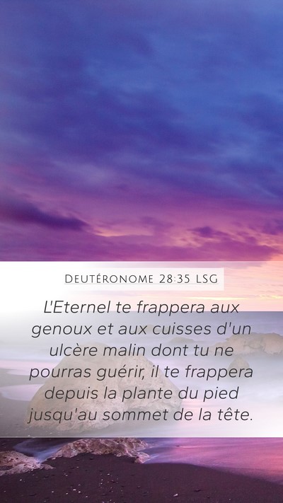 Deutéronome 28:35 LSG Bible Verse Image