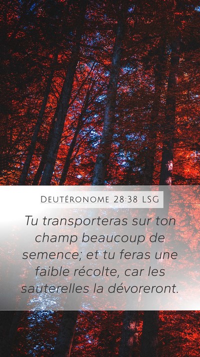 Deutéronome 28:38 LSG Bible Verse Image
