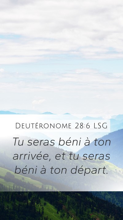 Deutéronome 28:6 LSG Bible Verse Image