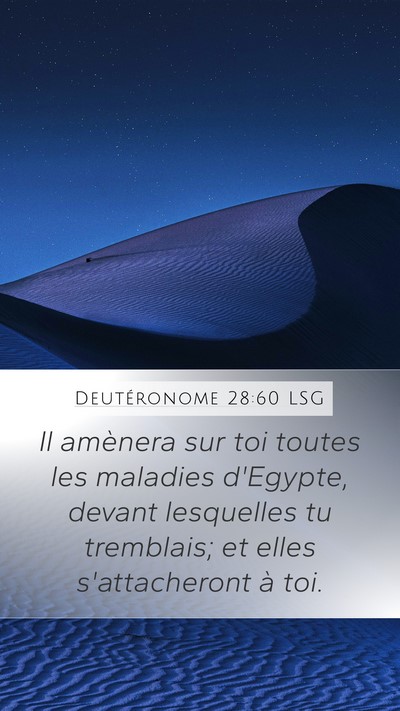Deutéronome 28:60 LSG Bible Verse Image