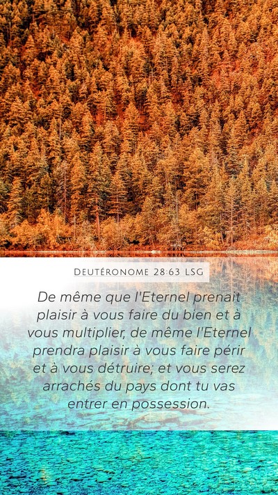 Deutéronome 28:63 LSG Bible Verse Image