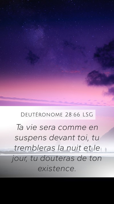 Deutéronome 28:66 LSG Bible Verse Image