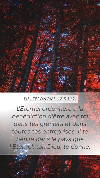 Deutéronome 28:8 LSG Bible Verse Image