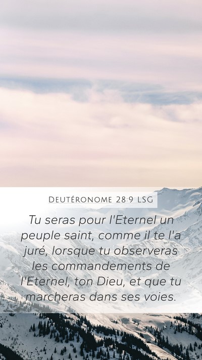 Deutéronome 28:9 LSG Bible Verse Image