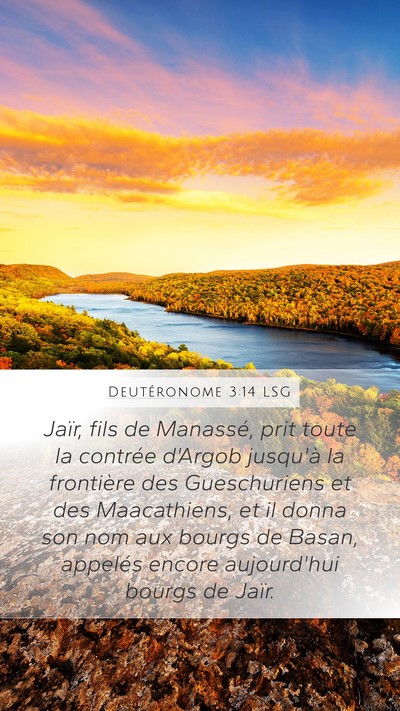 Deutéronome 3:14 LSG Bible Verse Image