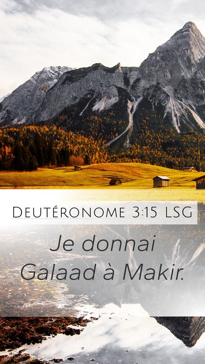 Deutéronome 3:15 LSG Bible Verse Image