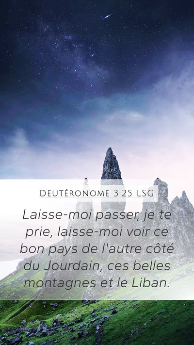 Deutéronome 3:25 LSG Bible Verse Image