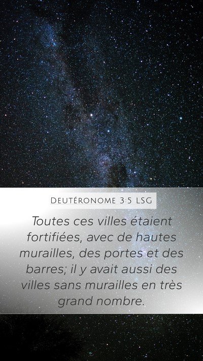 Deutéronome 3:5 LSG Bible Verse Image