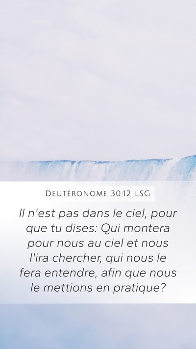 Deutéronome 30:12 LSG Bible Verse Image