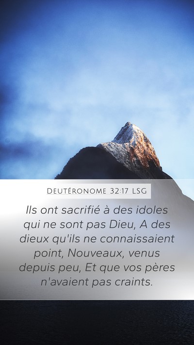 Deutéronome 32:17 LSG Bible Verse Image