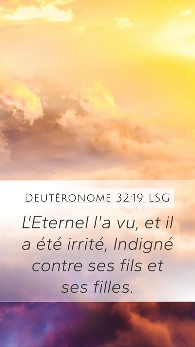 Deutéronome 32:19 LSG Bible Verse Image