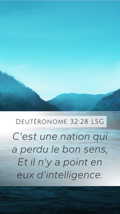 Deutéronome 32:28 LSG Bible Verse Image