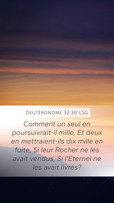 Deutéronome 32:30 LSG Bible Verse Image