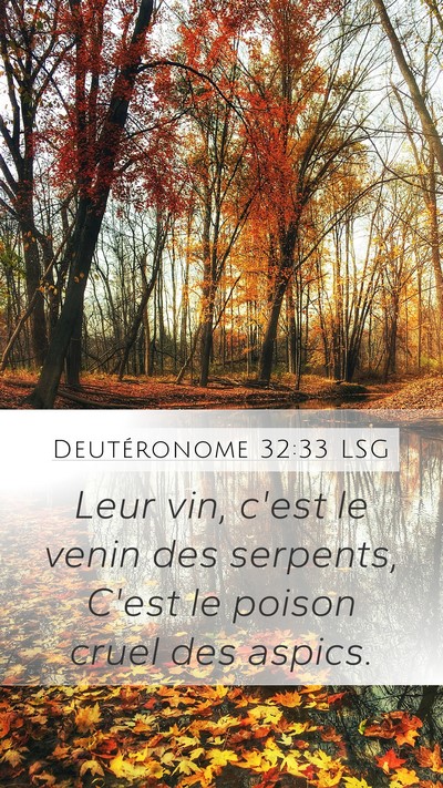 Deutéronome 32:33 LSG Bible Verse Image