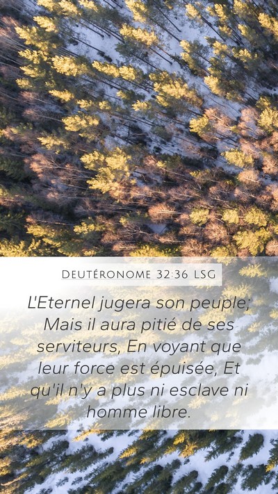 Deutéronome 32:36 LSG Bible Verse Image