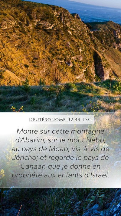 Deutéronome 32:49 LSG Bible Verse Image