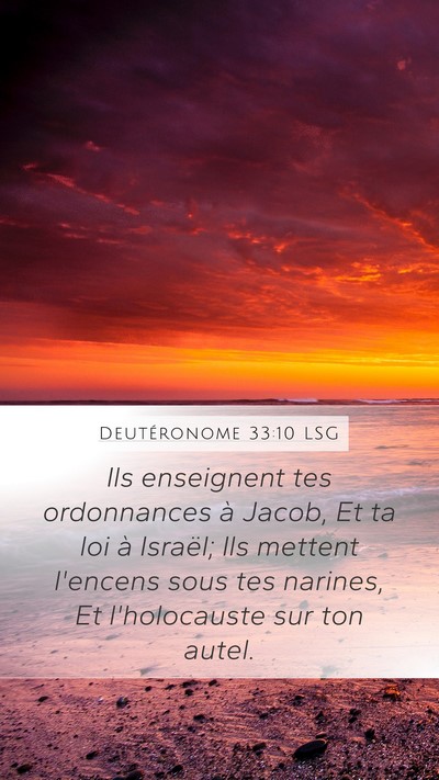 Deutéronome 33:10 LSG Bible Verse Image