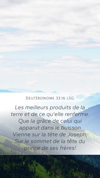 Deutéronome 33:16 LSG Bible Verse Image