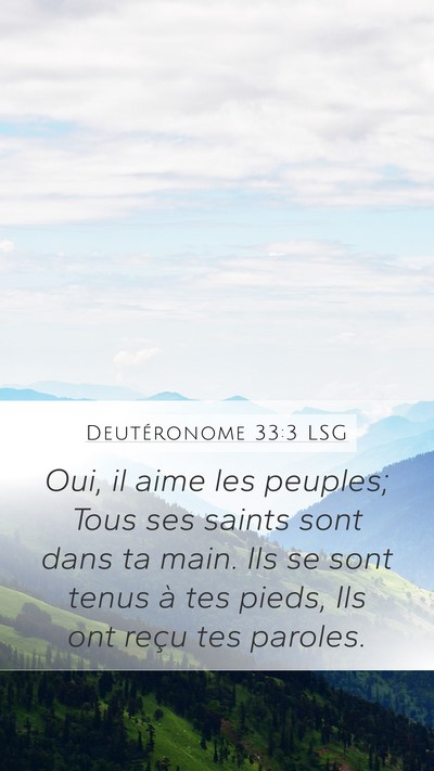 Deutéronome 33:3 LSG Bible Verse Image