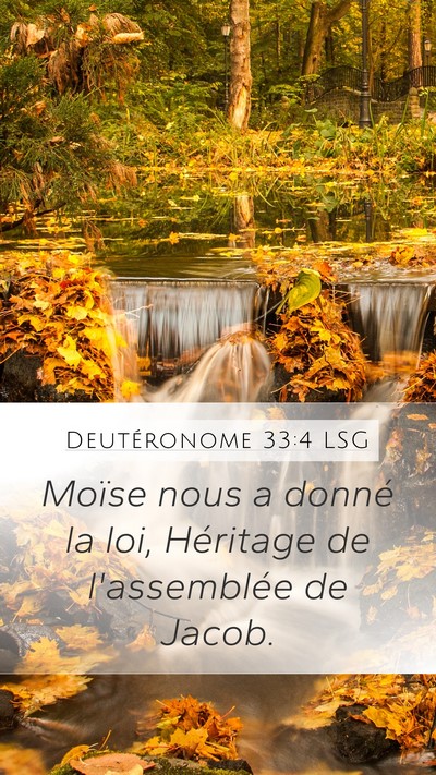 Deutéronome 33:4 LSG Bible Verse Image