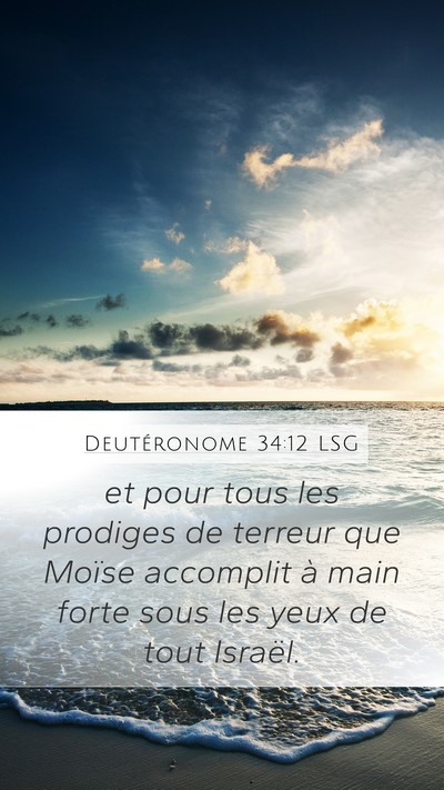 Deutéronome 34:12 LSG Bible Verse Image
