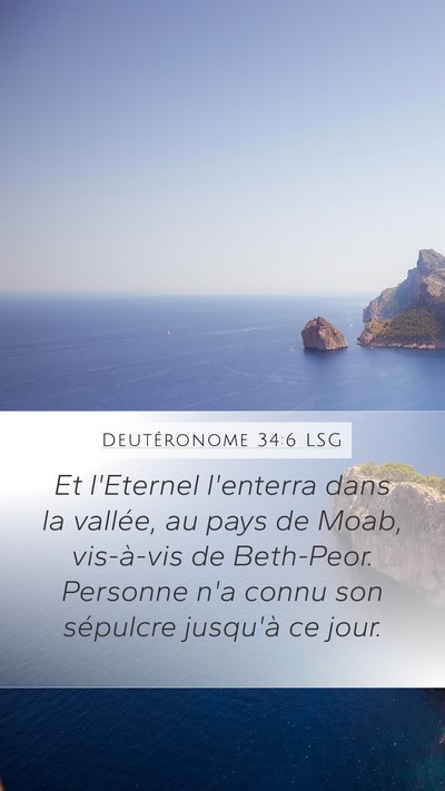 Deutéronome 34:6 LSG Bible Verse Image