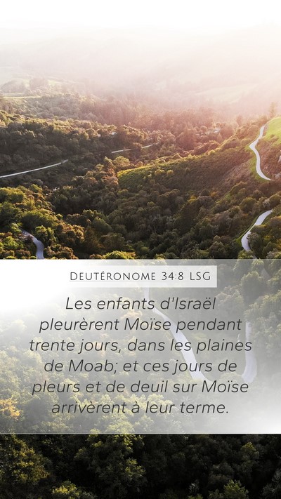 Deutéronome 34:8 LSG Bible Verse Image