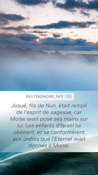 Deutéronome 34:9 LSG Bible Verse Image