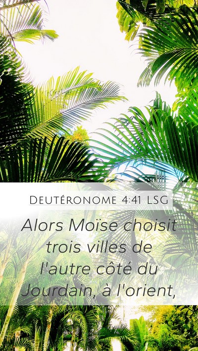 Deutéronome 4:41 LSG Bible Verse Image