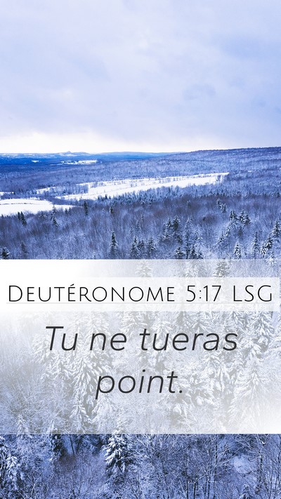 Deutéronome 5:17 LSG Bible Verse Image