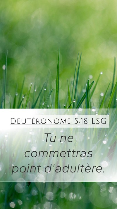 Deutéronome 5:18 LSG Bible Verse Image