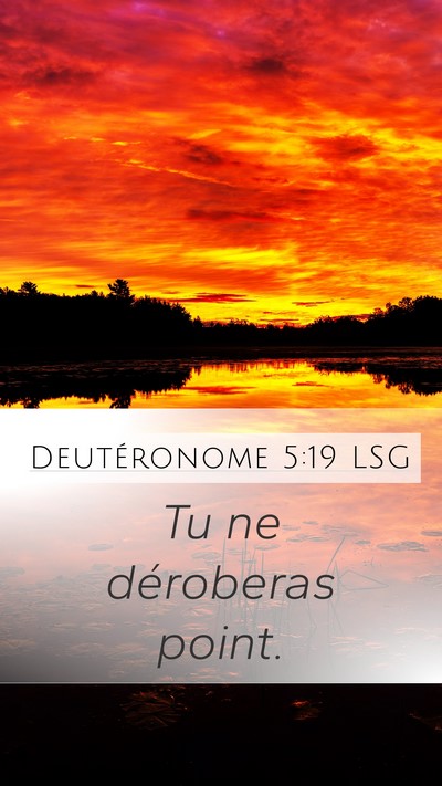 Deutéronome 5:19 LSG Bible Verse Image