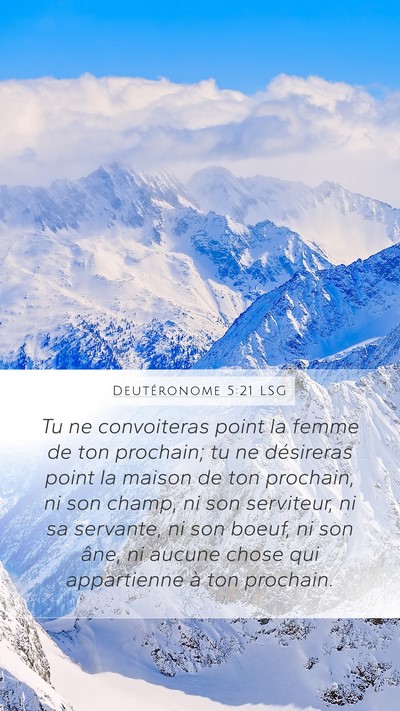 Deutéronome 5:21 LSG Bible Verse Image