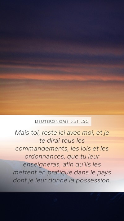 Deutéronome 5:31 LSG Bible Verse Image