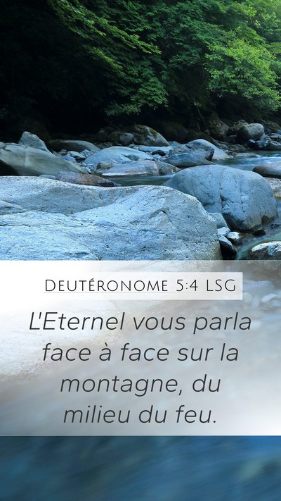 Deutéronome 5:4 LSG Bible Verse Image