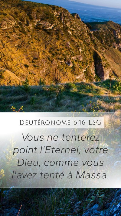 Deutéronome 6:16 LSG Bible Verse Image