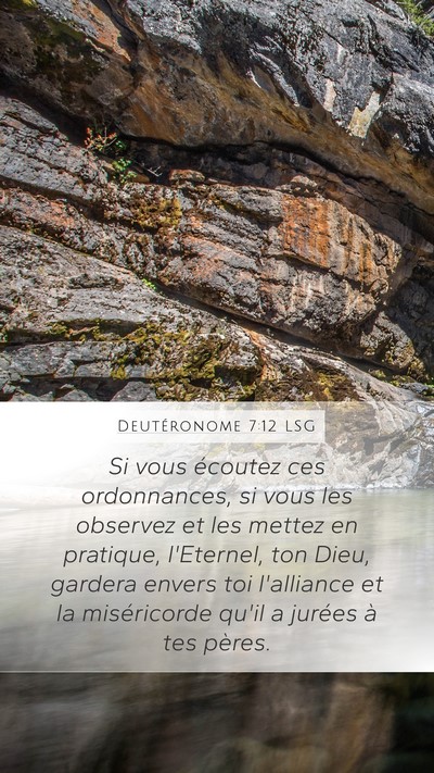 Deutéronome 7:12 LSG Bible Verse Image