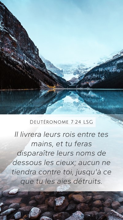 Deutéronome 7:24 LSG Bible Verse Image