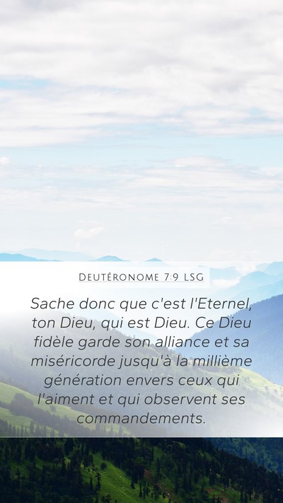 Deutéronome 7:9 LSG Bible Verse Image