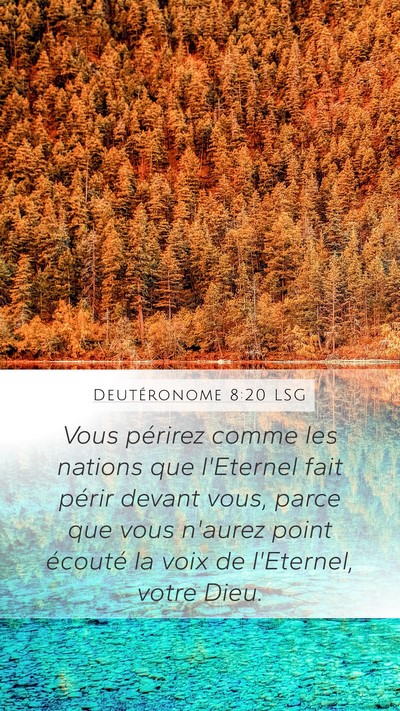Deutéronome 8:20 LSG Bible Verse Image