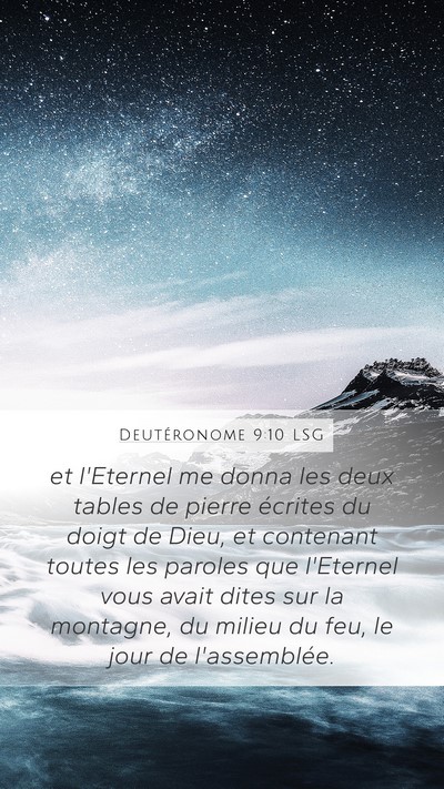 Deutéronome 9:10 LSG Bible Verse Image