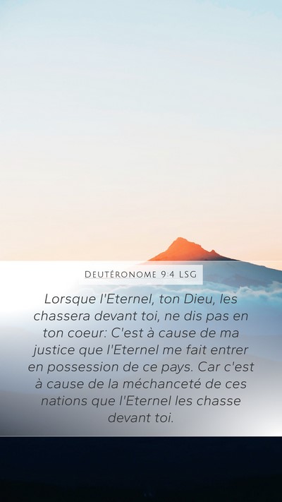 Deutéronome 9:4 LSG Bible Verse Image