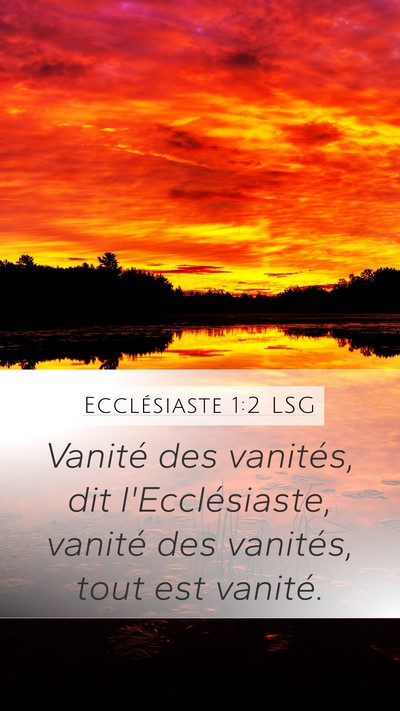 Ecclésiaste 1:2 LSG Bible Verse Image