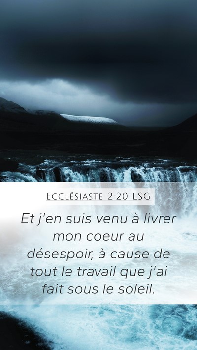 Ecclésiaste 2:20 LSG Bible Verse Image