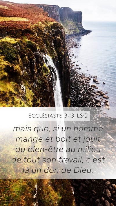Ecclésiaste 3:13 LSG Bible Verse Image