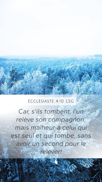 Ecclésiaste 4:10 LSG Bible Verse Image